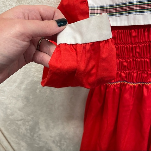 Polly Flinders girls smocked school dress red toddler size 5 - Picture 4 of 8